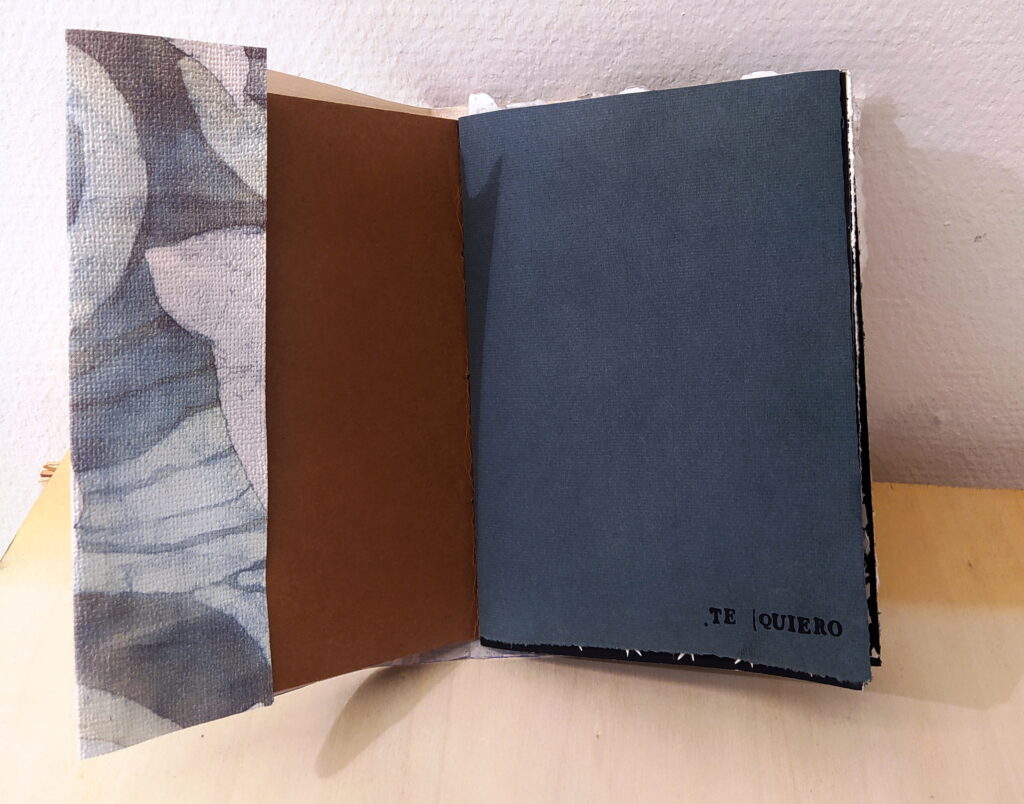 "Te quiero", linocut book, 2023