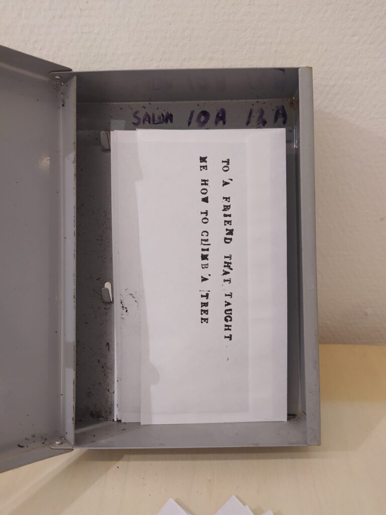 "50 letters", mixed media, 2023
